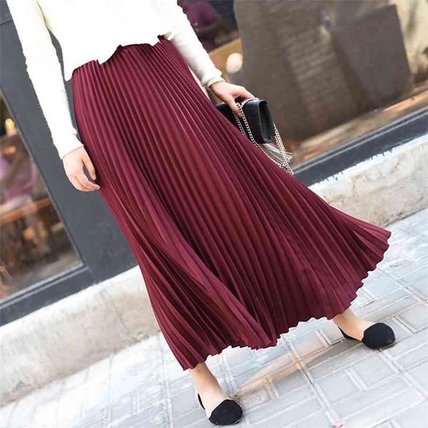 womens vintage pleated midi long skirt female korean casual high waist chiffon skirts jupe faldas autumn 210607, Black
womens vintage pleated midi long skirt female korean casual high waist chiffon skirts jupe faldas autumn 210607, Black