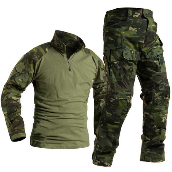 tactical military training suit outdoor combat camouflage shirts cargo pants uniform sets paintball clothing gym, White;black
tactical military training suit outdoor combat camouflage shirts cargo pants uniform sets paintball clothing gym, White;black
