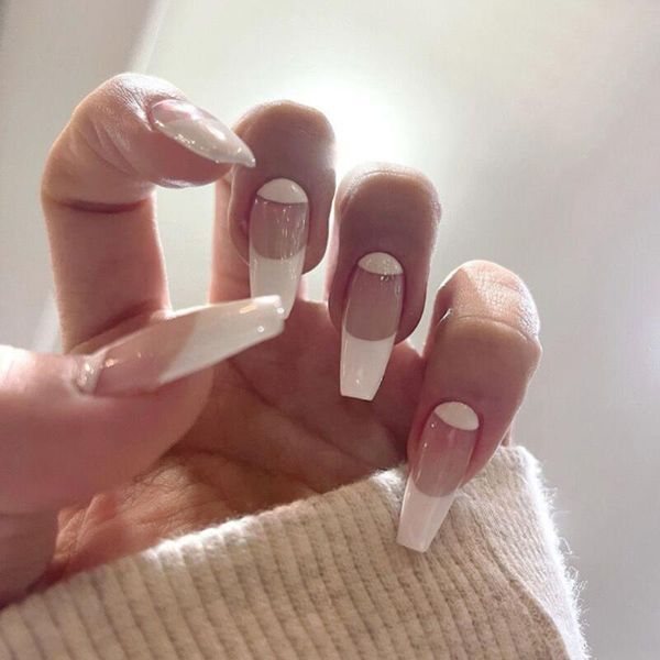 false nails 24pcs press on detachable white french long coffin artificial ballerina acrylic fake full cover nail tip, Red;gold
false nails 24pcs press on detachable white french long coffin artificial ballerina acrylic fake full cover nail tip, Red;gold