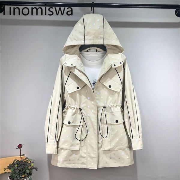 women's trench coats tinomiswa drawstring lace up slim waist autumn women fashion elegant long sleeve hooded jackets polka dot clothes, Tan;black
women's trench coats tinomiswa drawstring lace up slim waist autumn women fashion elegant long sleeve hooded jackets polka dot clothes, Tan;black