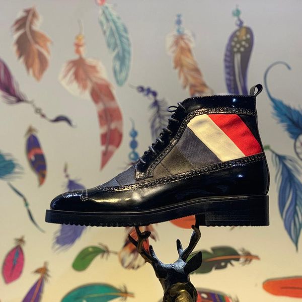 boots brogues men lace up cow leather handmade ankle brand carved high dress office shoes male oxford botas plus size, Black
boots brogues men lace up cow leather handmade ankle brand carved high dress office shoes male oxford botas plus size, Black