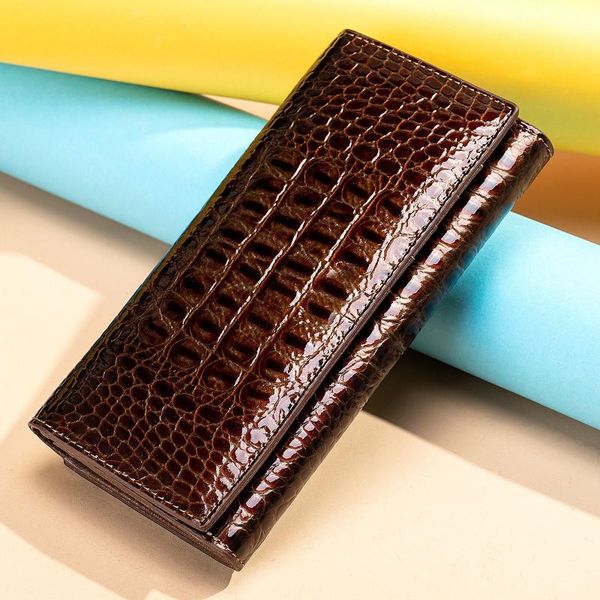 card holders women long purse vintage holder multislots genuine leather wallet mobile phone bag color stitching coin, Brown;gray
card holders women long purse vintage holder multislots genuine leather wallet mobile phone bag color stitching coin, Brown;gray