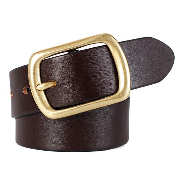 belts men's belt 2021 first layer cowhide pure copper day buckle pin leather yellow casual pants, Black;brown
belts men's belt 2021 first layer cowhide pure copper day buckle pin leather yellow casual pants, Black;brown