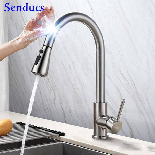 smart touch kitchen faucet senducs brushed pull down mixer tap automatic sensor sink brass water taps bathroom faucets
smart touch kitchen faucet senducs brushed pull down mixer tap automatic sensor sink brass water taps bathroom faucets