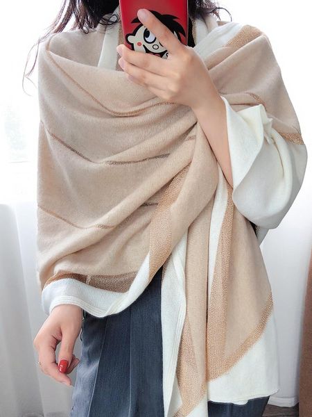 scarves soft to the heart luxury cashmere scarf women autumn and winter french style gold thread stitching long shawl dual-use, Blue;gray
scarves soft to the heart luxury cashmere scarf women autumn and winter french style gold thread stitching long shawl dual-use, Blue;gray