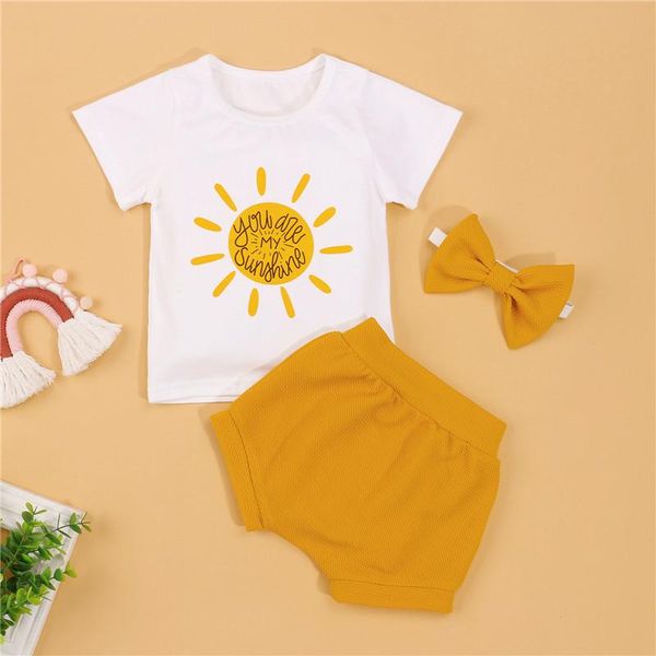 clothing sets 2021 kids suit born girls sun letter print o-neck short sleeve shorts headband baby, White
clothing sets 2021 kids suit born girls sun letter print o-neck short sleeve shorts headband baby, White
