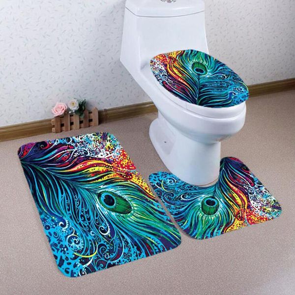 3pcs/set peacock feather wc mat carpet toilet bathroom seat cover household accessories zzh516 covers
3pcs/set peacock feather wc mat carpet toilet bathroom seat cover household accessories zzh516 covers