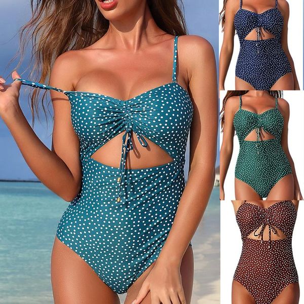 summer women dot bikini set one piece swimwear push-up padded bandage neck hollow swimsuit bathing beachwear one-piece suits
summer women dot bikini set one piece swimwear push-up padded bandage neck hollow swimsuit bathing beachwear one-piece suits