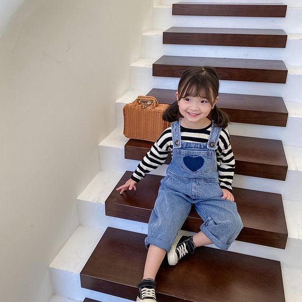 kids girls overalls 2021 summer baby heart print denim pants korean fashion children solid cotton clothing 1-7t jumpsuits, Blue
kids girls overalls 2021 summer baby heart print denim pants korean fashion children solid cotton clothing 1-7t jumpsuits, Blue