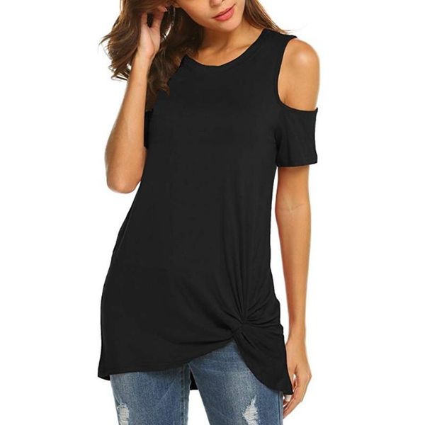 women's t-shirt women solid black purple burgundy blue color round collar size s to xxl short sleeve strapless knot summer streetwear, White
women's t-shirt women solid black purple burgundy blue color round collar size s to xxl short sleeve strapless knot summer streetwear, White