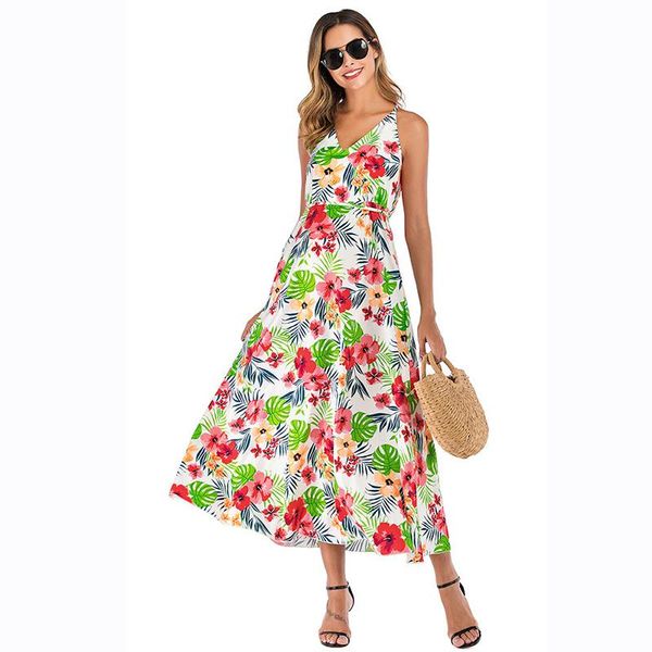 maternity dresses bohemian women dress ankle length beach floral pregancy v-neck casual clothes, White
maternity dresses bohemian women dress ankle length beach floral pregancy v-neck casual clothes, White