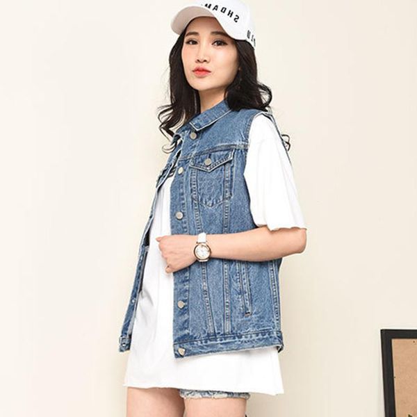 women's vests short jacket plus size 6xl denim vest fashion retro women casual loose sleeveless, Black;white 
women's vests short jacket plus size 6xl denim vest fashion retro women casual loose sleeveless, Black;white