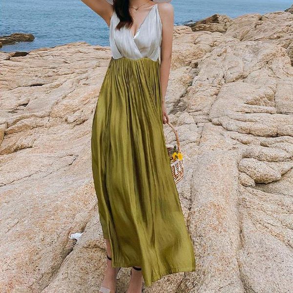 summer maxi long dress 2021 fashion women boho patchwork sleeveless beach style sling strap sundress vestidos female casual dresses, Black;gray
summer maxi long dress 2021 fashion women boho patchwork sleeveless beach style sling strap sundress vestidos female casual dresses, Black;gray