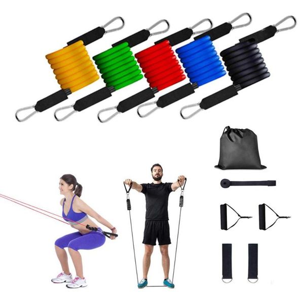 resistance bands sports exercise band set yoga pilates abs fitness tube workout 11pcs 
resistance bands sports exercise band set yoga pilates abs fitness tube workout 11pcs