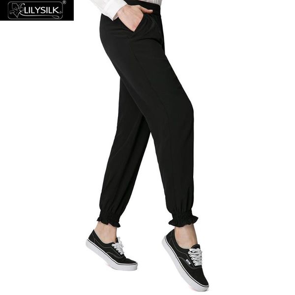 women's pants & capris lilysilk enjoy om in super comfy silk women clearance sale, Black;white
women's pants & capris lilysilk enjoy om in super comfy silk women clearance sale, Black;white