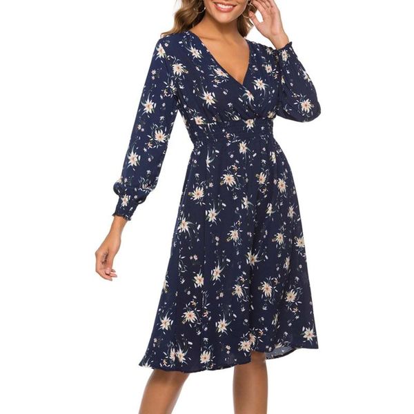 casual dresses bohemian for women v-neck long sleeve knee length midi dress polka dot print vestido, Black;gray
casual dresses bohemian for women v-neck long sleeve knee length midi dress polka dot print vestido, Black;gray