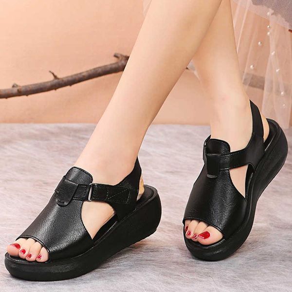 sandals women's peep toe platform wedge summer 2021 hook loop high heels sandal woman outdoor soft beach shoes mujer, Black
sandals women's peep toe platform wedge summer 2021 hook loop high heels sandal woman outdoor soft beach shoes mujer, Black