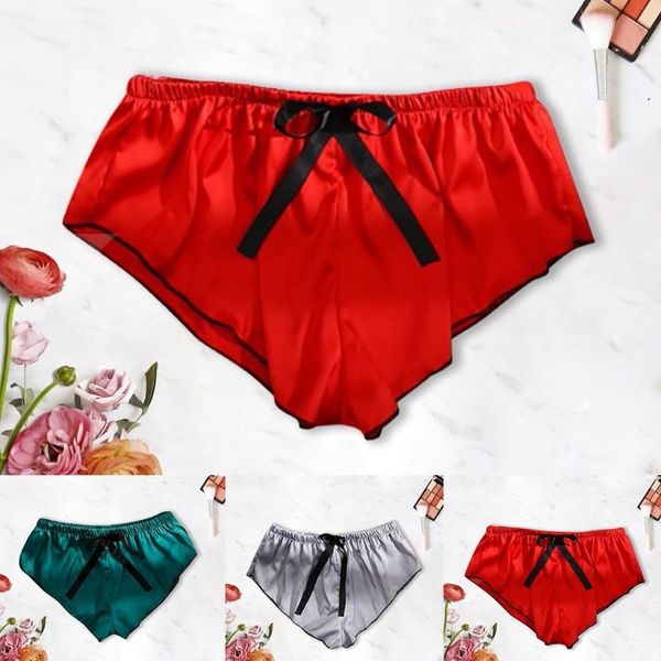 women's panties women lingerie silk satin lace pajamas underwear shorts high waist briefs plus size home wear, Black;pink
women's panties women lingerie silk satin lace pajamas underwear shorts high waist briefs plus size home wear, Black;pink