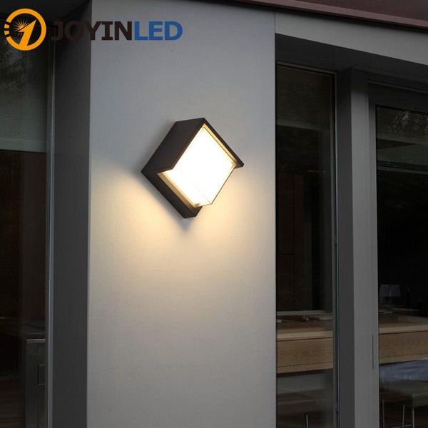 led wall light energy saving square indoor outdoor waterproof lamp modern garden park landscape lighting lamps