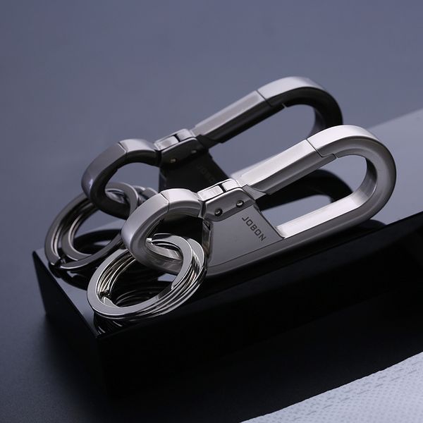 jobon zhongbang car key chain men's personality simple creative waist hanging metal ring pendant, Silver
jobon zhongbang car key chain men's personality simple creative waist hanging metal ring pendant, Silver