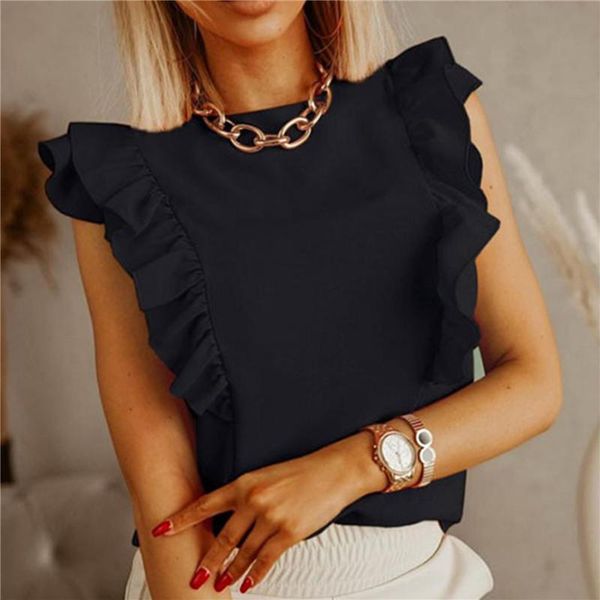 women's blouses & shirts 2021 summer casual ruffles short sleeve backless lace up women blouse solid o-neck pleated elegant loose ladi, White
women's blouses & shirts 2021 summer casual ruffles short sleeve backless lace up women blouse solid o-neck pleated elegant loose ladi, White