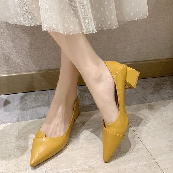 dress shoes elegant pointed toe square heels women fashion leather party woman slip on office ladies 2021, Black
dress shoes elegant pointed toe square heels women fashion leather party woman slip on office ladies 2021, Black