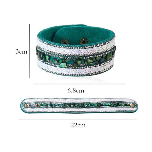 charm bracelets european and american personality irregular colorful crystal gravel bracelet female gem leather couple, Golden;silver
charm bracelets european and american personality irregular colorful crystal gravel bracelet female gem leather couple, Golden;silver