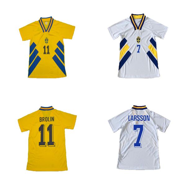 1994 sweden soccer jersey home yellow retro 94 classic antique vintage maillot away white football shirt brolin #10 dahlin #7 larsson, Black;yellow
1994 sweden soccer jersey home yellow retro 94 classic antique vintage maillot away white football shirt brolin #10 dahlin #7 larsson, Black;yellow