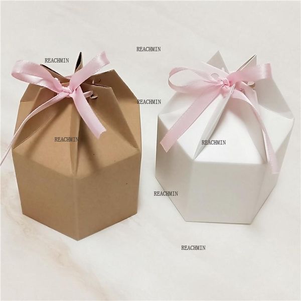 gift wrap 30pcs/lot kraft paper hexagonal carton packaging candy box jewelry with pink ribbon 6.8*9.5cm
gift wrap 30pcs/lot kraft paper hexagonal carton packaging candy box jewelry with pink ribbon 6.8*9.5cm