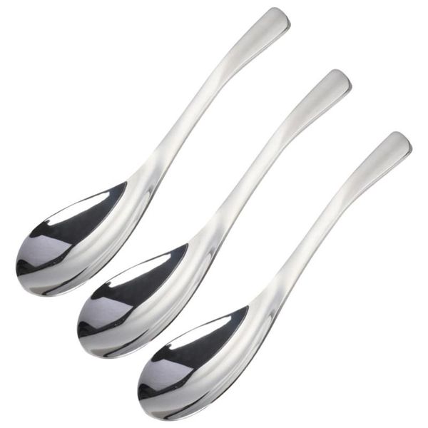spoons 3pcs stainless steel spoon meal soup rice thickening tableware serving (small size)
spoons 3pcs stainless steel spoon meal soup rice thickening tableware serving (small size)