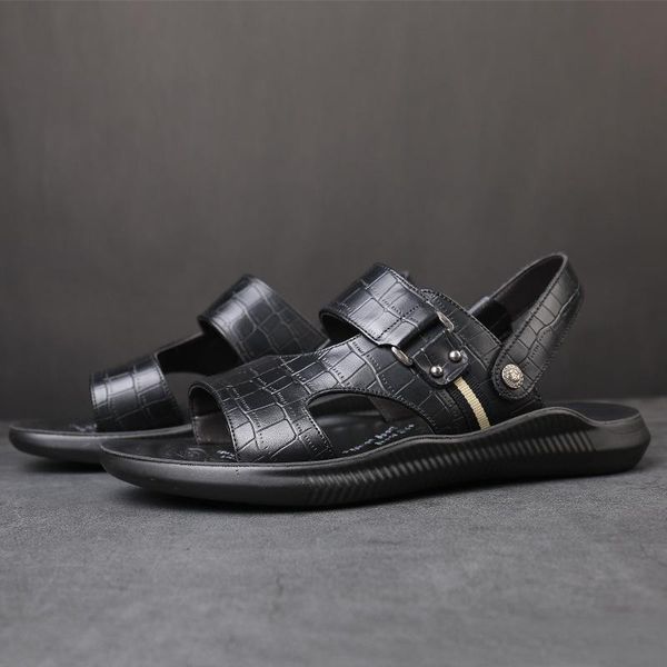 sandals 2021 summer fashion wild leather open toe men's shoes comfortable non-slip casual flat, Black
sandals 2021 summer fashion wild leather open toe men's shoes comfortable non-slip casual flat, Black
