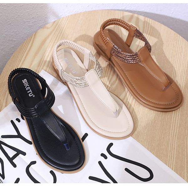 2021 shose corlorful beaded flat sandals elastic soft rubber fish mouth shoes girl summer footwear big size 35-40, Black
2021 shose corlorful beaded flat sandals elastic soft rubber fish mouth shoes girl summer footwear big size 35-40, Black