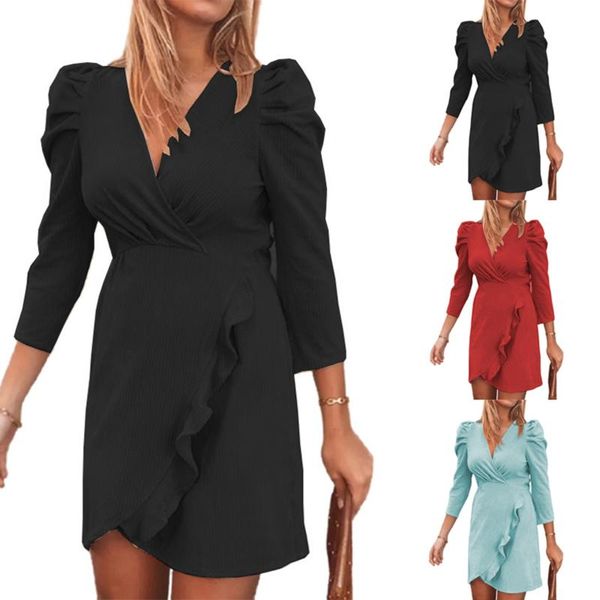 casual dresses women v-neck solid color long-sleeved dress loose fashion autumn long sleeve party, Black;gray
casual dresses women v-neck solid color long-sleeved dress loose fashion autumn long sleeve party, Black;gray