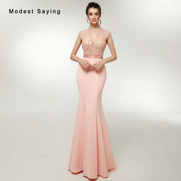 party dresses elegant pink mermaid high collar beaded evening 2021 with rhinestone backless formal engagement prom gowns, White;black
party dresses elegant pink mermaid high collar beaded evening 2021 with rhinestone backless formal engagement prom gowns, White;black
