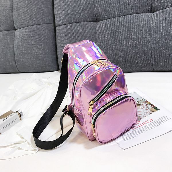 mirror reflective laser colorful women chest bag holographic crossbody bags for female messenger bags small shining wallet pink
mirror reflective laser colorful women chest bag holographic crossbody bags for female messenger bags small shining wallet pink