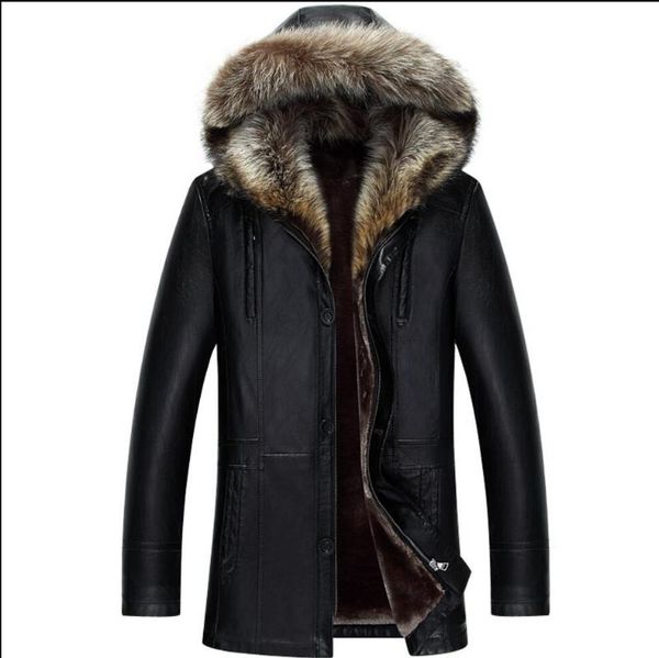 men's fur & faux m-4xl plus size clothing winter pu leather jackets coat hooded warm overcoat, Black
men's fur & faux m-4xl plus size clothing winter pu leather jackets coat hooded warm overcoat, Black