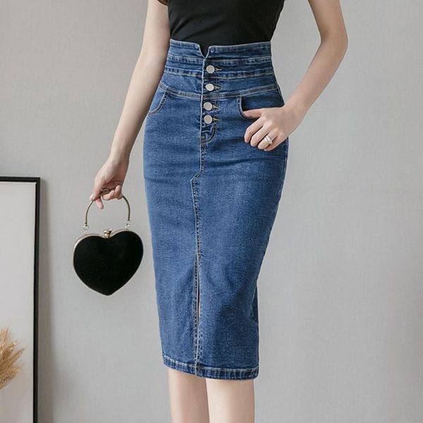 skirts high waist women denim skirt single breasted jeans slim fitting split knee length keroan female ladies a line bottom, Black
skirts high waist women denim skirt single breasted jeans slim fitting split knee length keroan female ladies a line bottom, Black