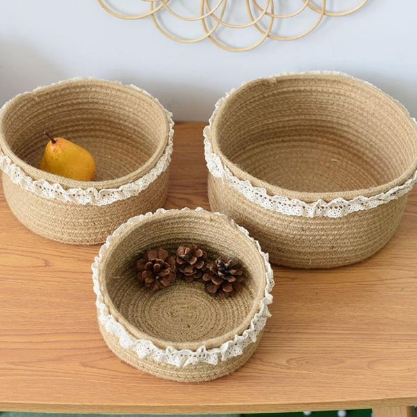storage baskets handmade basket woven fruit tray toys versatile organizer sundries sorting round pots
storage baskets handmade basket woven fruit tray toys versatile organizer sundries sorting round pots