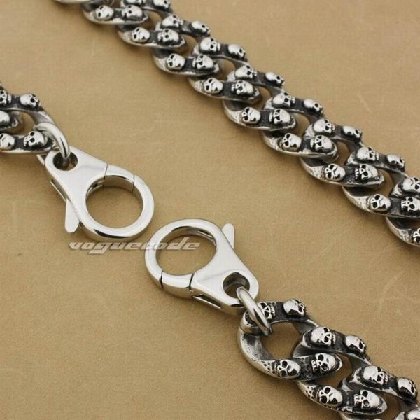 keychains length 16" ~ 36" huge heavy 316l stainless steel skulls mens biker rocker punk wallet chain 5q012wc, Silver
keychains length 16" ~ 36" huge heavy 316l stainless steel skulls mens biker rocker punk wallet chain 5q012wc, Silver
