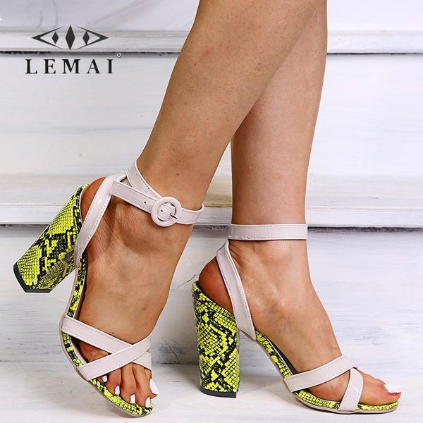sandals lemai summer patent leather women's shoes open-toed snake pattern square heel ladies zapatos de mujer, Black
sandals lemai summer patent leather women's shoes open-toed snake pattern square heel ladies zapatos de mujer, Black