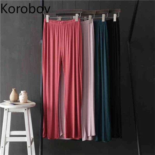 korobov women solid high waist pants korean casual wide leg pants summer elastics women trousers 2a389 210430, Black;white
korobov women solid high waist pants korean casual wide leg pants summer elastics women trousers 2a389 210430, Black;white