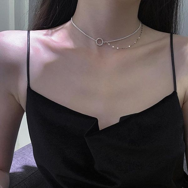 chains simple double circle necklace temperament cold wind neck jewelry fashion ladies, Silver
chains simple double circle necklace temperament cold wind neck jewelry fashion ladies, Silver