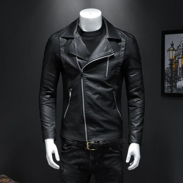 men's fur & faux autumn personality zipper lapel pu leather jacket masculino korean motorcycle chaquetas en cuero casaco male slim coat, Black
men's fur & faux autumn personality zipper lapel pu leather jacket masculino korean motorcycle chaquetas en cuero casaco male slim coat, Black