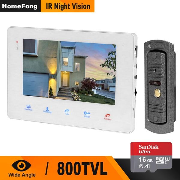 homefong doorphone 7 inch video doorbell door phone for home intercom system with 16g card outdoor ir camera sonnette de porte phones
homefong doorphone 7 inch video doorbell door phone for home intercom system with 16g card outdoor ir camera sonnette de porte phones