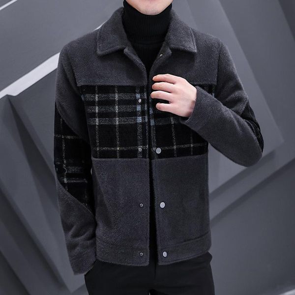men's wool & blends 2021 winter jacket korean slim plaid jackets business social trench coat male casual streetwear windbreaker, Black
men's wool & blends 2021 winter jacket korean slim plaid jackets business social trench coat male casual streetwear windbreaker, Black