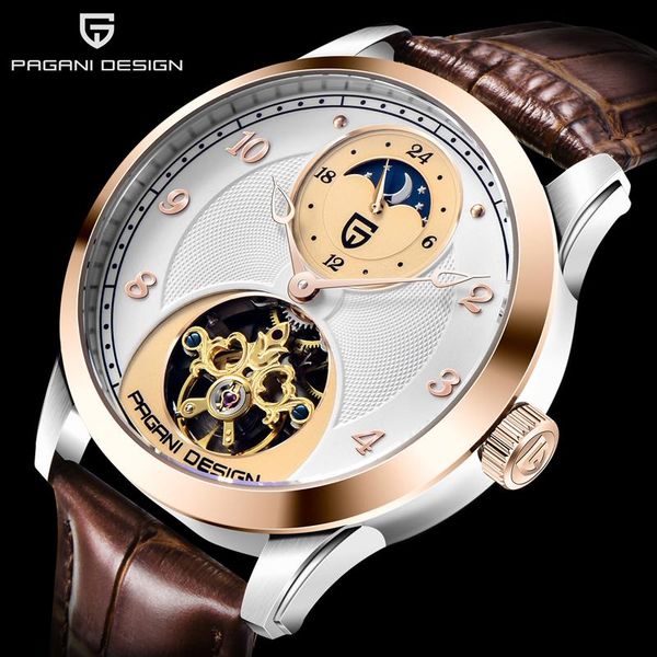 wristwatches pagani design 2021 men automatic mechanical watch stainless steel waterproof sports tourbillon reloj hombres, Slivery;brown
wristwatches pagani design 2021 men automatic mechanical watch stainless steel waterproof sports tourbillon reloj hombres, Slivery;brown