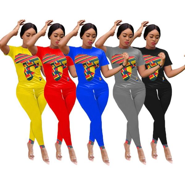 women's tracksuits print 2 piece matching set costumes short sleeve slim fit and fitness long leggings streetwear, Gray
women's tracksuits print 2 piece matching set costumes short sleeve slim fit and fitness long leggings streetwear, Gray