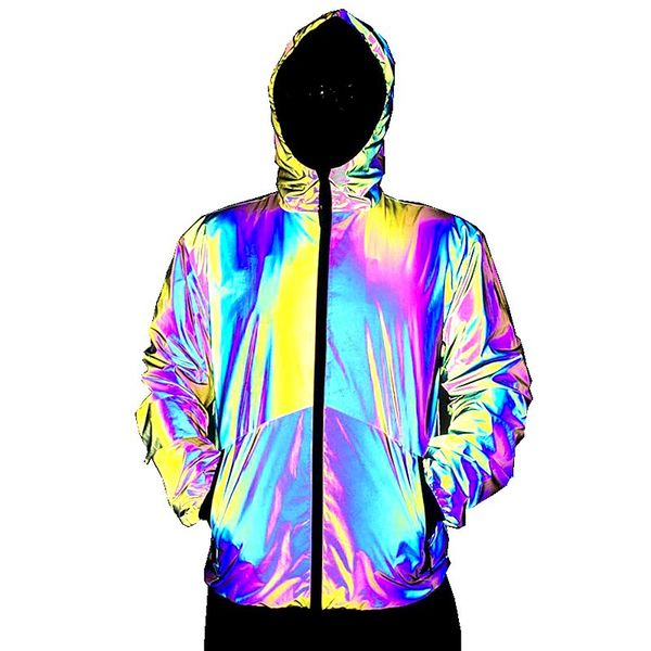 hooded running thin rainbow reflective zip jacket trendy menswear hip hop high street customized clothing coats reflect custom windbreaker a, Black;brown
hooded running thin rainbow reflective zip jacket trendy menswear hip hop high street customized clothing coats reflect custom windbreaker a, Black;brown