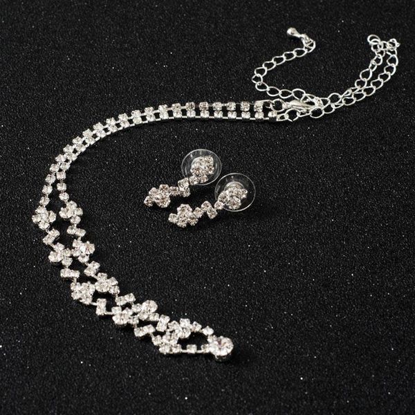 earrings & necklace fashion women set alloy rhinestone wedding bridal lady dangle earring necklaces jewellery accessories nov99, Silver
earrings & necklace fashion women set alloy rhinestone wedding bridal lady dangle earring necklaces jewellery accessories nov99, Silver