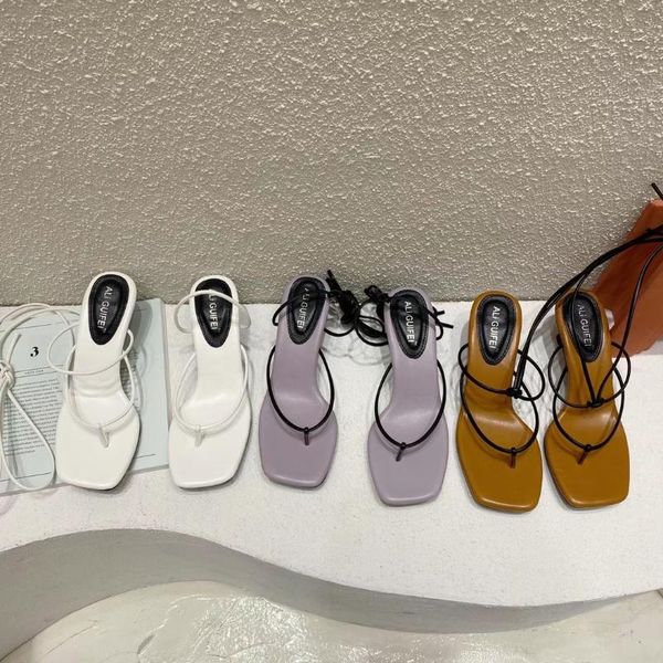 clip toe women sandals summer fashion thin high heels brown/white/purple cross strap lace up slides dress shoes woman, Black
clip toe women sandals summer fashion thin high heels brown/white/purple cross strap lace up slides dress shoes woman, Black